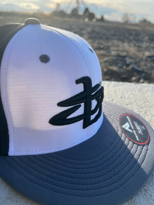 3D OG STL Logo PH ES341 Flexfit Trucker Hat White/Black/Graphite