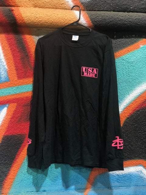 USA Made OG STL Logo unisex Long Sleeve Shirt Black